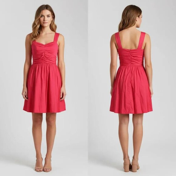 Express Dresses & Skirts - EXPRESS Women's Sweetheart Neckline Ruched Bodice Hot Pink Mini Dress Size 12